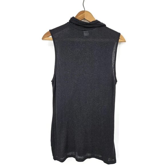 Tezenis Black Mock Neck Sleeveless Top Womens L? Wool Blend - Picture 4 of 4